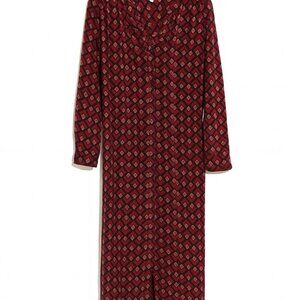 Terra & Sky Luxe Boho Patterned Dress – Vibrant Colors, Effortless Comfort 2X